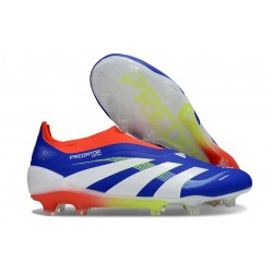 adidas Predator Elite 25 Senza Lacci FG Blu Lucido Ftwr Bianco Rosso Solare