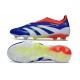 adidas Predator Elite 25 Senza Lacci FG Blu Lucido Ftwr Bianco Rosso Solare