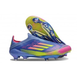 adidas F50+ Senza Lacci FG Blu Fusion Limone Lucido Rosa Lucido