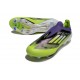 adidas F50+ Senza Lacci FG Viola Rush Ftwr Bianco Limone Lucido