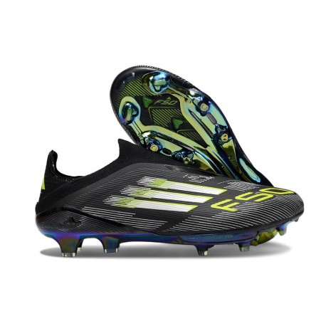 adidas F50+ Senza Lacci FG Nero Core Ferro Metallizzato Limone Lucido