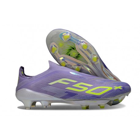 adidas F50+ Senza Lacci FG Viola Tone Limone Lucido Viola Rush