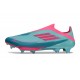 adidas F50+ Senza Lacci FG Messi Flash Acqua Rosa Lucido Ciano Lucido