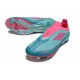 adidas F50+ Senza Lacci FG Messi Flash Acqua Rosa Lucido Ciano Lucido