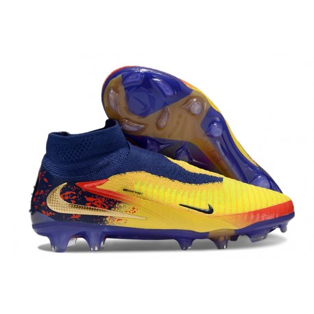 Scarpa Nike Phantom 6 Elite High Cut FG Giallo Blu Oro
