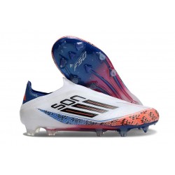 Scarpe adidas F50 Elite Laceless FG Son Blanc Noir Rouge Vif