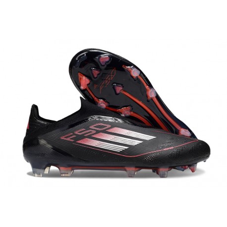 Scarpe adidas F50 Elite Laceless FG Nero Rosso