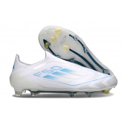 Scarpe adidas F50 Elite Laceless FG Bianco Perla Metallico