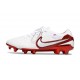 Scarpe Nike Tiempo Legend X Elite FG Bianco Cremisi Vivace
