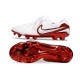 Scarpe Nike Tiempo Legend X Elite FG Bianco Cremisi Vivace