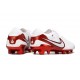Scarpe Nike Tiempo Legend X Elite FG Bianco Cremisi Vivace