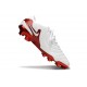 Scarpe Nike Tiempo Legend X Elite FG Bianco Cremisi Vivace