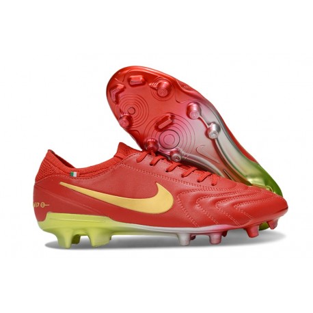 Scarpe Nike Tiempo Legend X Elite FG Rosso Oro