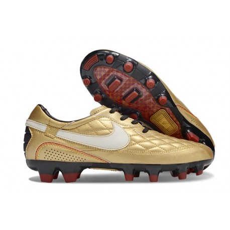 Scarpe Nike Tiempo Legend X Elite R10 FG Oro Bianco
