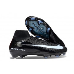 Scarpe Nike Mercurial Superfly 10 Elite FG Nero Blu Ghiaccio