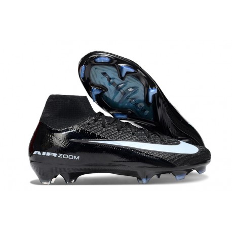 Scarpe Nike Mercurial Superfly 10 Elite FG Nero Blu Ghiaccio