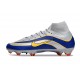 Scarpe Nike Mercurial Superfly 10 Elite FG Argento Blu Giallo