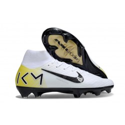 Scarpe Nike Mercurial Superfly 10 Elite FG Bianco Nero Giallo