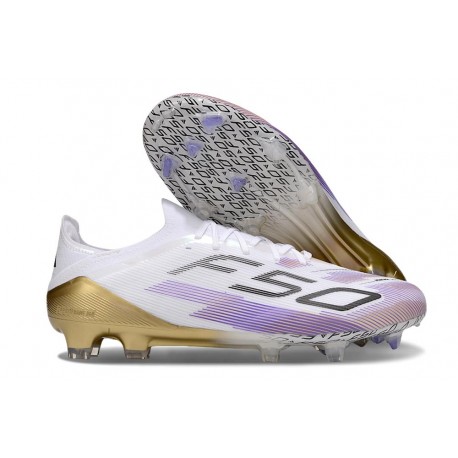 Scarpe da Calcio adidas F50 Elite FG Bianco Viola Nero