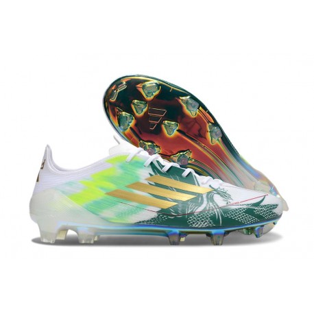 Scarpe da Calcio adidas F50 Elite FG Bianco Verde Dorado