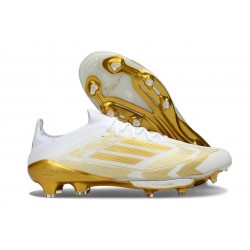 Scarpe da Calcio adidas F50+ Elite FG Bianco Oro Met