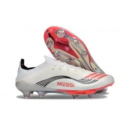 adidas Scarpe F50+ FG MESSI Ftwr Bianco Rosso Lucido Argento Metallico