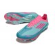 adidas Scarpe da Calcio F50+ FG X Messi Flash Acqua Rosa Lucido Ciano Lucido