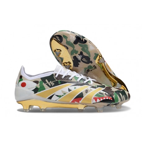 Scarpe da Calcio adidas Predator Elite FG Bianco Verde Oro