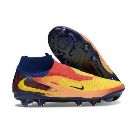 Nike Phantom 6 Elite High Cut FG X Haaland Arancione Laser Lemon Venom Blu Void