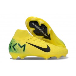 Scarpe Nike Mercurial Superfly 10 Elite FG KM Giallo Verde Nero