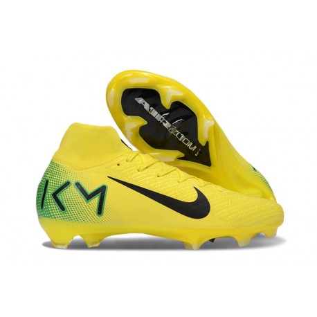 Scarpe Nike Mercurial Superfly 10 Elite FG KM Giallo Verde Nero