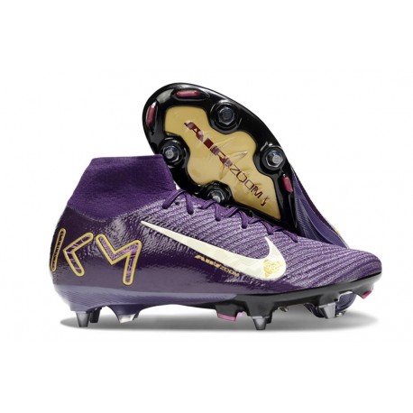 Nike Air Zoom Mercurial Superfly X Elite SG MBAPPE Grand Viola Avorio Pallido