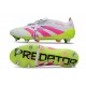 Scarpe adidas Predator Elite Fold-over Tongue SG Bianco Rosa Giallo