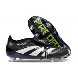 Scarpe adidas Predator Elite Fold-over Tongue SG Nero Bianco Giallo