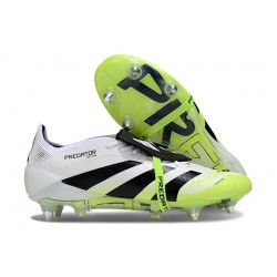 Scarpe adidas Predator Elite Fold-over Tongue SG Bianco Nero Giallo