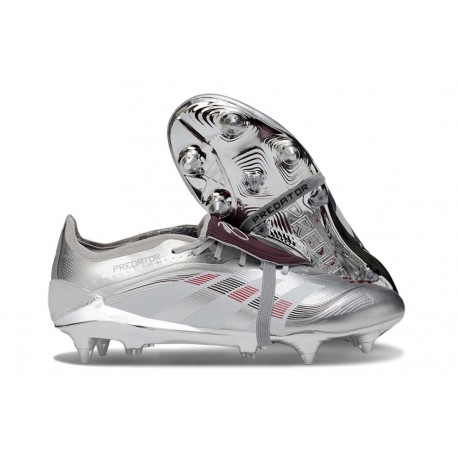 Scarpe adidas Predator Elite Fold-over Tongue SG Argento Rosso