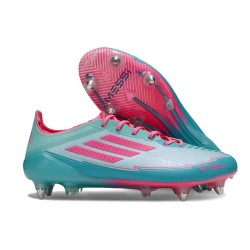 Scarpa Adidas F50 Elite SG Pro X Messi Flash Acqua Rosa Lucido Ciano Lucido