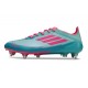 Adidas F50 Elite SG Pro X Messi Flash Acqua Rosa Lucido Ciano Lucido