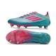 Adidas F50 Elite SG Pro X Messi Flash Acqua Rosa Lucido Ciano Lucido