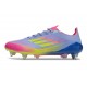 Scarpa Adidas F50 Elite SG Pro Blu Fusion Limone Lucido Rosa Lucido