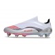 Adidas F50 Elite Laceless SG-Pro MESSI Ftwr Bianco Rosso Lucido Argento Metallico