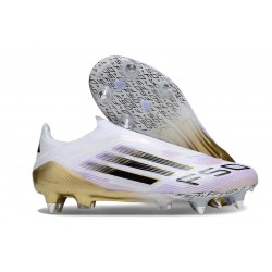 Adidas F50 Elite Laceless SG-Pro Bianco Nero Core Oro Met