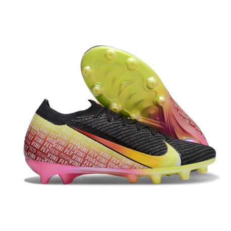 Scarpa Nike Mercurial Vapor XVI Elite AG Pro Noir Jaune Rouge Vert