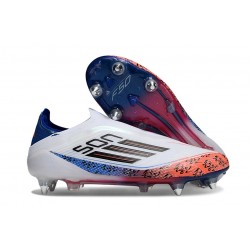Adidas F50 Elite Laceless SG-Pro Blanco Negro Rojo Azul