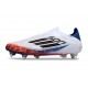 Adidas F50 Elite Laceless SG-Pro Blanco Negro Rojo Azul