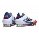 Adidas F50 Elite Laceless SG-Pro Blanco Negro Rojo Azul