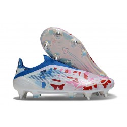 Adidas F50 Elite Laceless SG-Pro Blanco Azul Rojo
