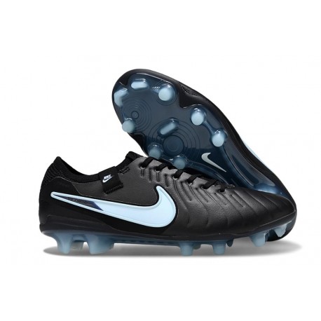 Scarpe Nike Tiempo Legend X Elite R10 FG Nero Blu Ghiaccio