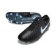 Scarpe Nike Tiempo Legend X Elite R10 FG Nero Blu Ghiaccio