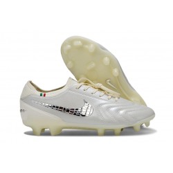Scarpe Nike Tiempo Legend X Elite R10 FG Bianco Argento